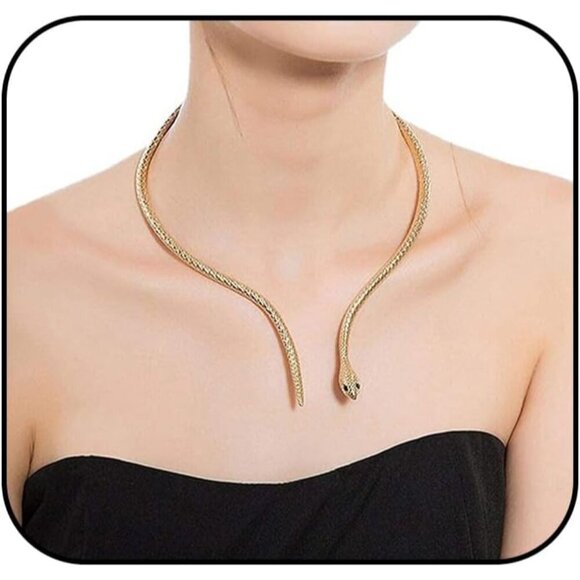 Jewelry - Adjustable Snake Choker Necklace - Gothic Punk Halloween Jewelry for Women